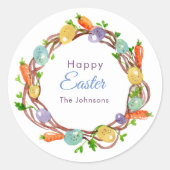 Niedlicher Ostereier Runder Aufkleber (Vorderseite)