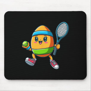 Niedlicher Ostereier Tennis Player Design Cartoon Mousepad