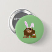 Niedlicher Osterfuß Button (Vorne & Hinten)