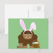 Niedlicher Osterfuß Feiertagspostkarte (Vorne/Hinten)