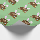 Niedlicher Osterfuß Geschenkpapier (Ecke)