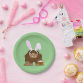 Niedlicher Osterfuß Pappteller (Party)