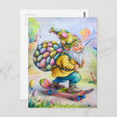 Niedlicher Ostergnom Postkarte (Vorne/Hinten)