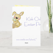 Niedlicher Osterhase Feiertagskarte (Rückseite)