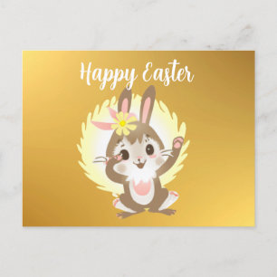 Niedlicher Osterhase Feiertagspostkarte