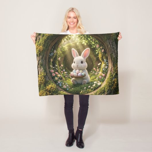 Niedlicher Osterhase Fleecedecke (Beispiel)