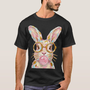 Niedlicher Osterhase Häschen Kaugummi Pinselstrich T-Shirt