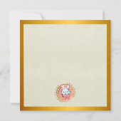 Niedlicher Osterhase im Korb Einladung (Rückseite)