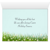 Niedlicher Osterhase mit Blume (Innenansicht Horizontal (Unten))