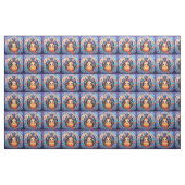 Niedlicher Osterhase mit Blume Stoff (Fat Quarter (45,7 x 55,9 cm))