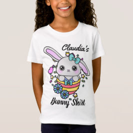 Niedlicher Osterhase mit fließenden Ohren in Ei T-Shirt