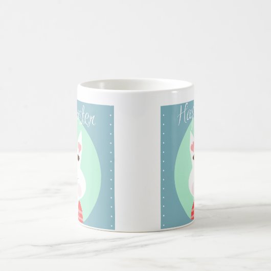 Niedlicher Osterhase mit rosa Herzen Kaffeetasse (Mittel)