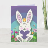 Niedlicher Osterhase Osterkarte Feiertagskarte (Vorderseite)