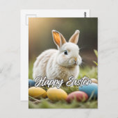 Niedlicher Osterhase Postkarte (Vorne/Hinten)