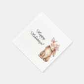 Niedlicher Osterhase  Serviette (Ecke)