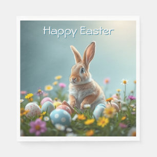 Niedlicher Osterhase Sonniges Party Serviette