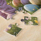 Niedlicher Osterhase und Kind Puzzle (Seite)