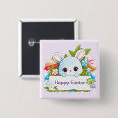 Niedlicher Osterhasen Button (Vorne & Hinten)