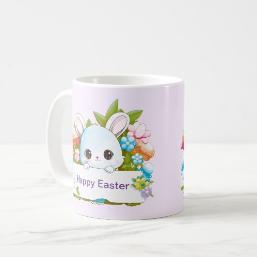 Niedlicher Osterhasen Kaffeetasse (Vorderseite Links)