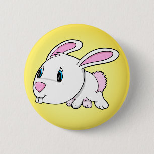 Niedlicher Osterhasen-Kaninchen-Knopf Button