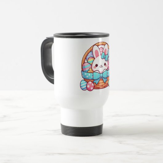 Niedlicher, Osterhasen Reisebecher (Vorderseite Links)