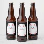 Niedlicher Osterhasen und Ei Bierflaschenetikett (Flaschen)