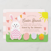Niedlicher Osterhof Brunch Einladung (Vorne/Hinten)
