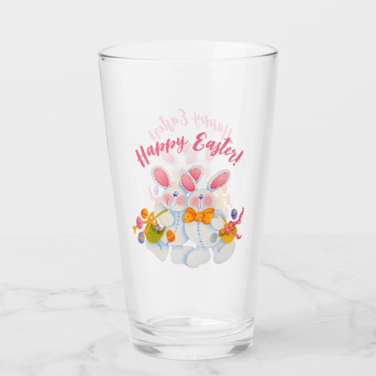 niedlicher Osterhof Glas (Rückseite)