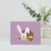 Niedlicher OsterIgel Feiertagspostkarte (Stehend Vorderseite)