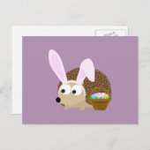 Niedlicher OsterIgel Feiertagspostkarte (Vorne/Hinten)