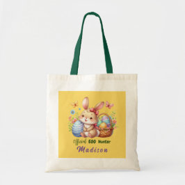 Niedlicher Osterjäger personalisiert Tragetasche