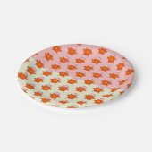 Niedlicher Osterkick mit Eggshell-Muster Pappteller (Schrägansicht)