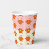 Niedlicher Osterkick mit Eggshell Muster Party Pappbecher (Rechts)