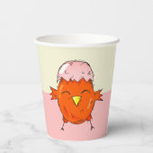 Niedlicher Osterkick mit Eggshell Zeichnend Party Pappbecher (Rückseite)
