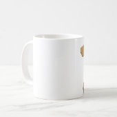 Niedlicher Osterkick mit Zeichen - Tasse (Vorderseite Links)