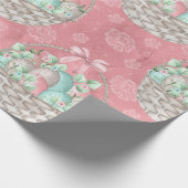 Niedlicher Osterkorb Geschenkpapier (Ecke)
