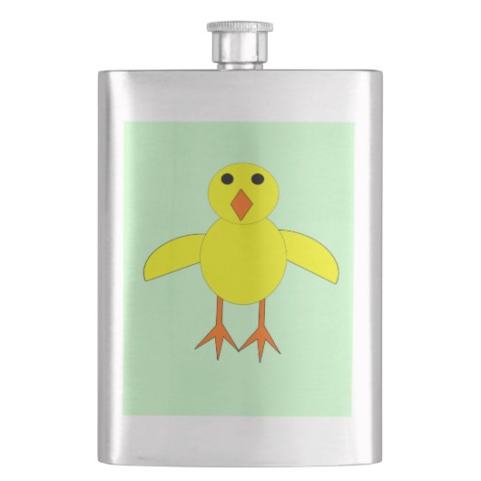 Niedlicher Osterkranzkolben Flachmann (Vorderseite)