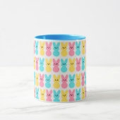 Niedlicher Osterkulisse Muster Bunnies Buntheit Tasse (Zentrum)