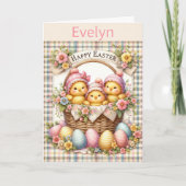 Niedlicher Osternahrungszettel Karte (Vorderseite)