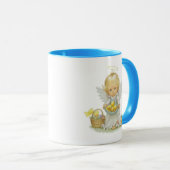 Niedlicher Osternengel und -entlein Tasse (VorderseiteRechts)