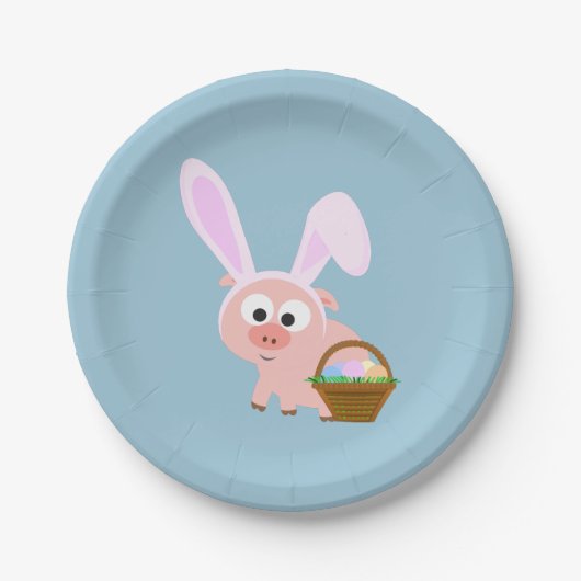 Niedlicher Osterpfeifen Pappteller (Vorderseite)