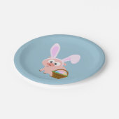 Niedlicher Osterpfeifen Pappteller (Schrägansicht)
