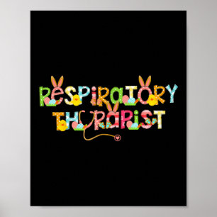 Niedlicher Ostertag Atemtherapeut Rt Bunny Ohr Poster
