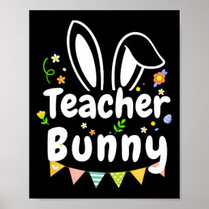 Niedlicher Ostertag Zitat Lehrer Bunny Cool Ostern Poster