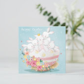 Niedlicher Osterurlaub Feiertagskarte (Stehend Vorderseite)