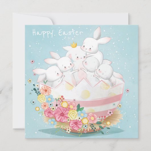 Niedlicher Osterurlaub Feiertagskarte (Vorderseite)