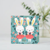 Niedlicher Osterurlaub Feiertagskarte (Stehend Vorderseite)