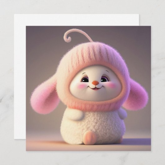 Niedlicher Osterurlaub Feiertagskarte (Vorne/Hinten)