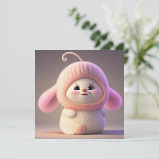 Niedlicher Osterurlaub Feiertagskarte (Stehend Vorderseite)