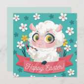 Niedlicher Osterurlaub Feiertagskarte (Vorne/Hinten)